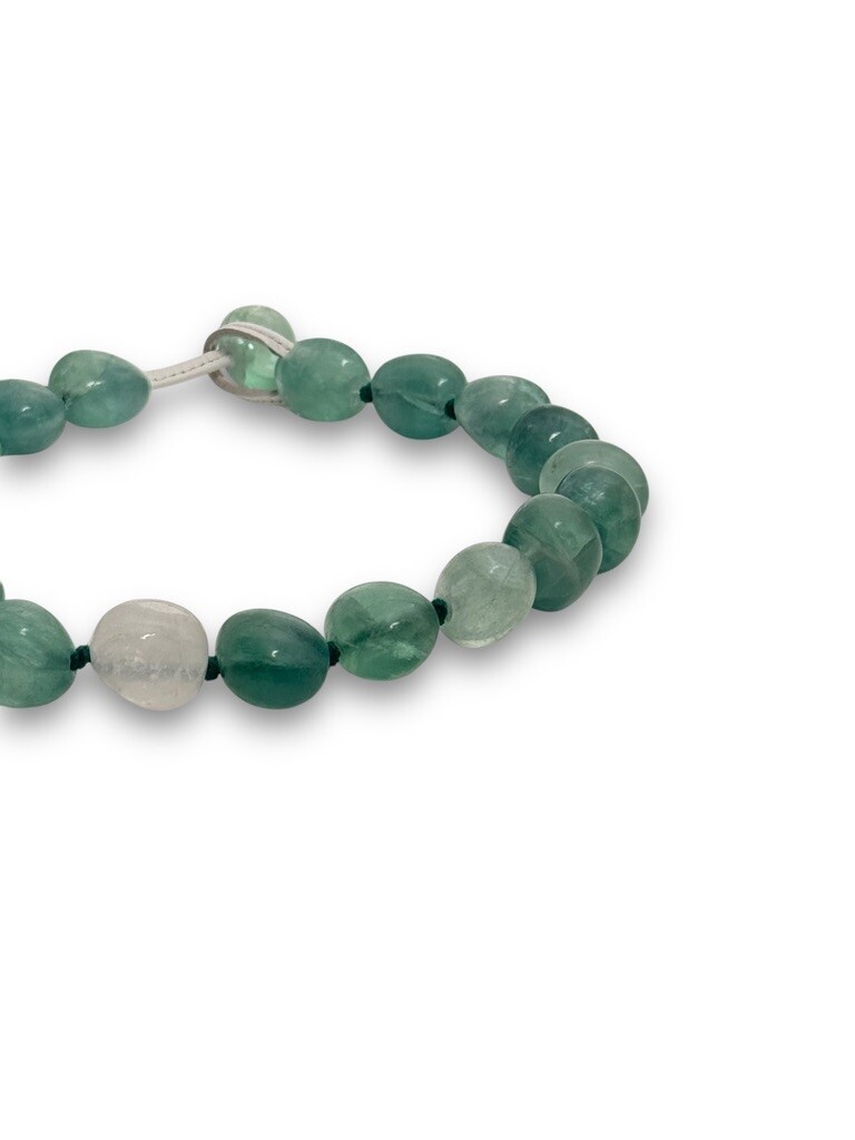 Necklace with green fluorite