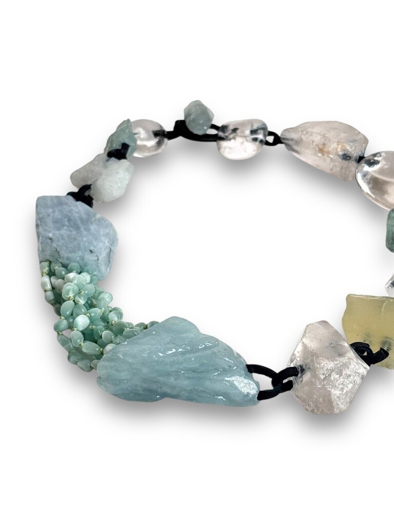 Necklace with mixed materials