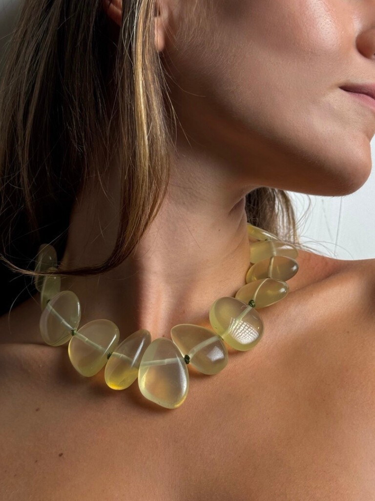 Necklace: Lemon quartz