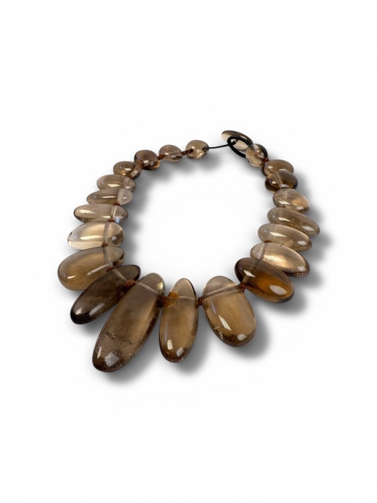 Necklace with smokey quartz