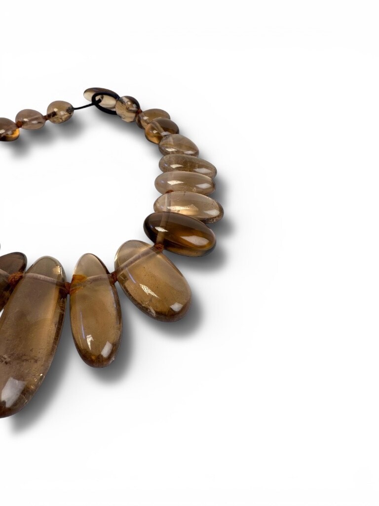 Necklace with smokey quartz